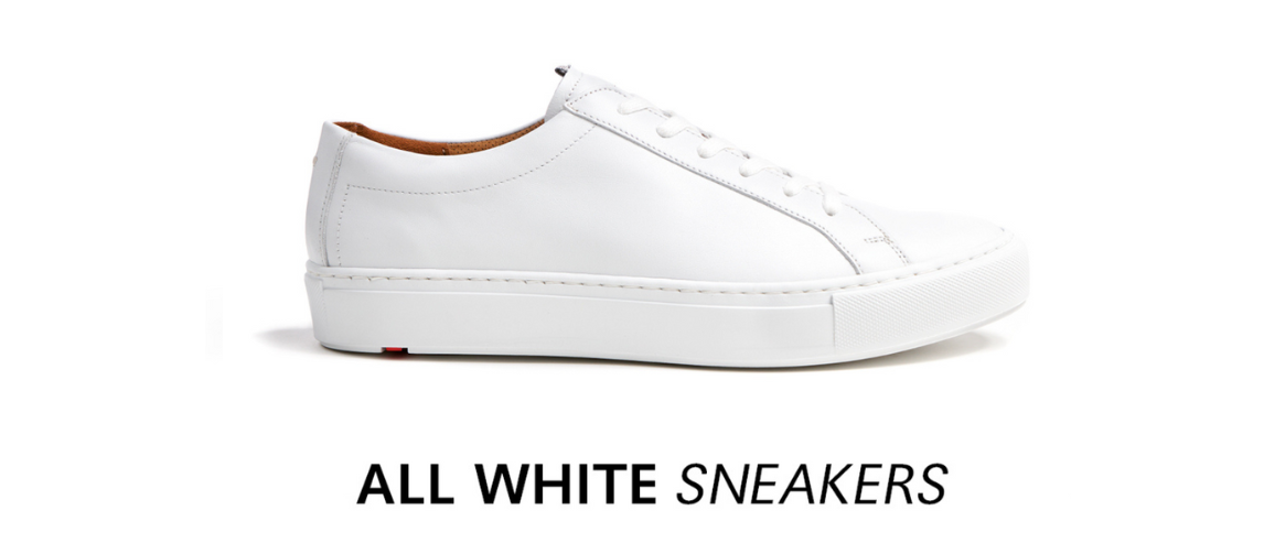 Men's all white leather tennis shoes shop