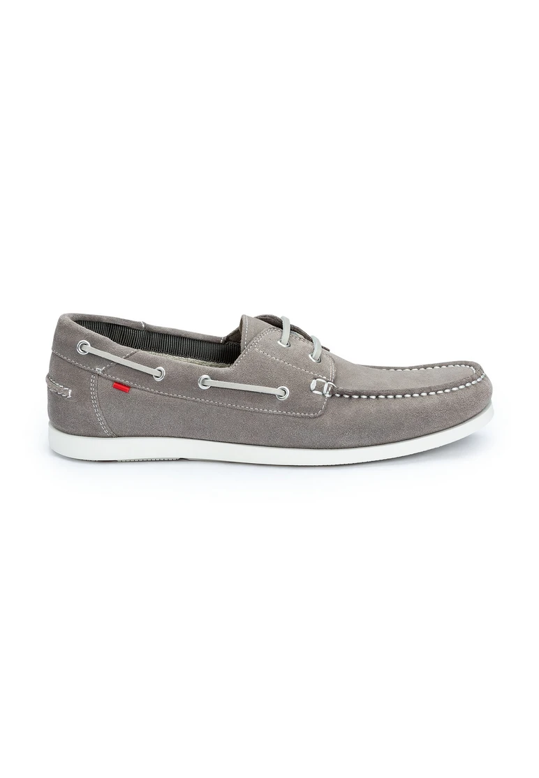 Grey Buy Deck Shoes Ollie Boat Shoe Light Grey Nubuck/Hairy Suede