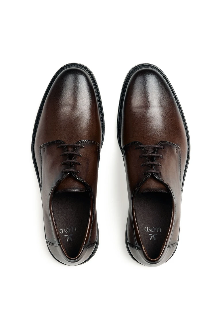 HEL by LLoyd Mens Leather Size 10 Brown Derby Loafer Lloyd mens shoes in - Gem main image 3