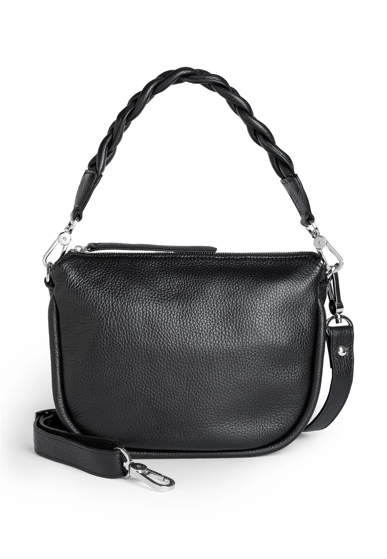 Schultertasche Damenhandtasche Schwarz Leder BZNA Bag Rada Schwarz