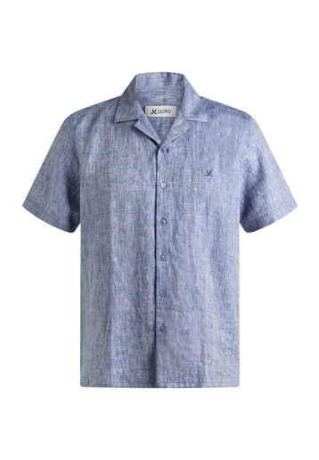 SHIRT MET KORTE MOUWEN VAN LINNEN