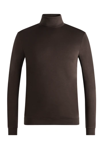 T-SHIRT MET LANGE MOUWEN EN RONDE HALSKANT