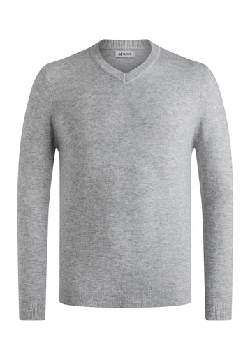 KNITTED SWEATER WITH V-NECK