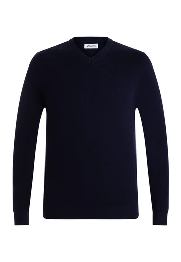KNITTED SWEATER WITH V-NECK