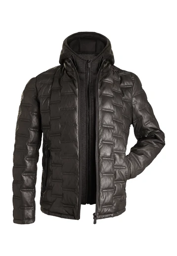 PADDED LEATHER JACKET TINO