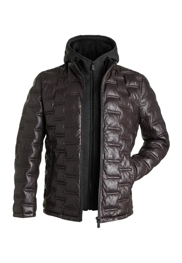 PADDED LEATHER JACKET TINO